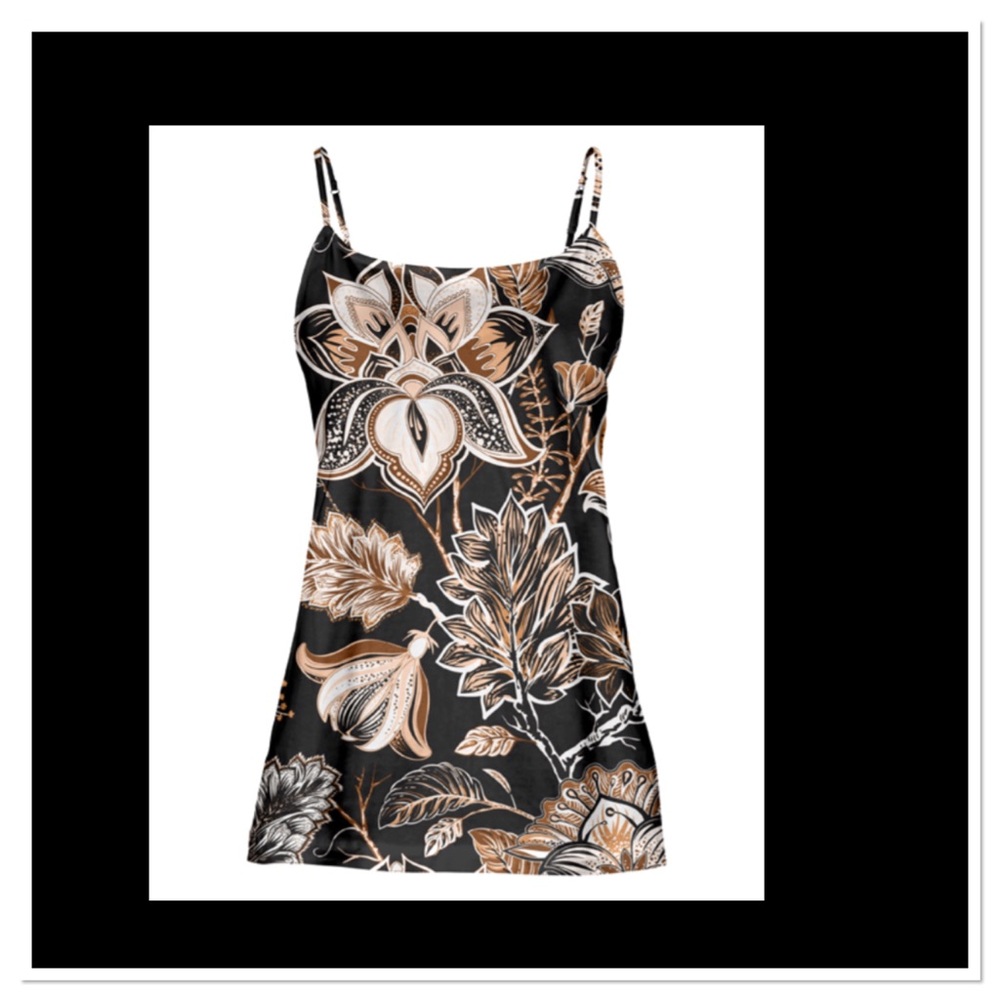 Black & Brown Floral Camisole